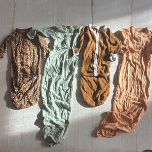 Cozy Kids Pajamas Sleep Sacks - Brown, Green, Orange